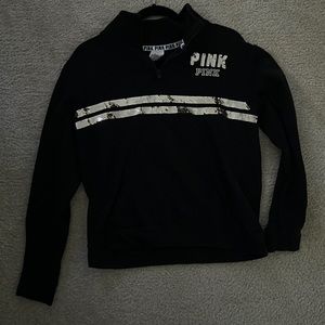 PINK half zip sweater